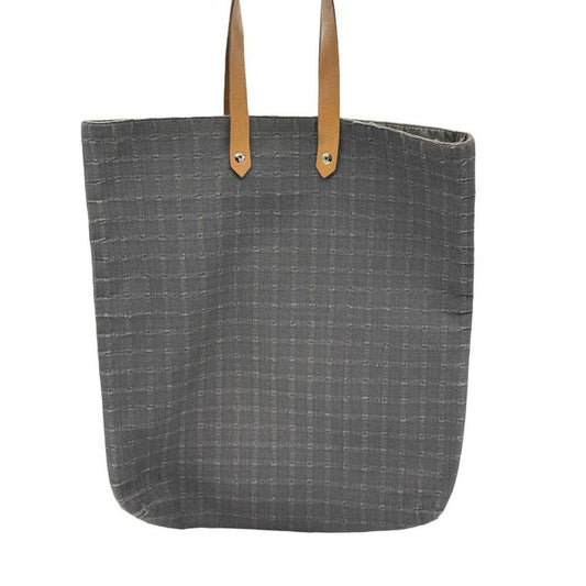HERMES Amedaba Diago‎ GM Tote Bag canvas leather Gray Brown*Excellent Condition