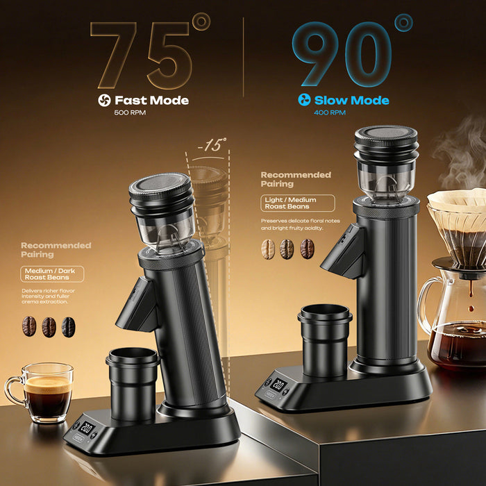 HiBREW G5 Plus Coffee Grinder | 48mm Conical Burr, Adjustable Timer & Dual-Speed Grinding