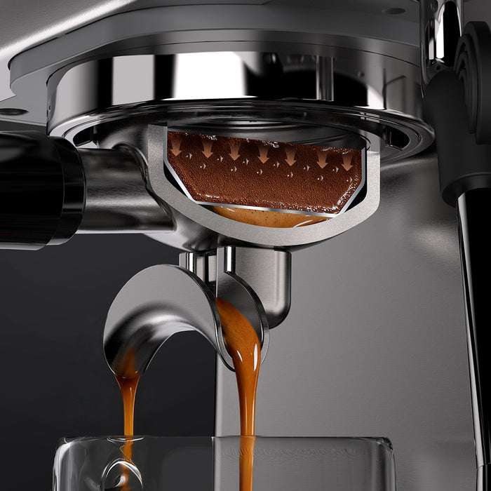 HiBREW H10 Semi-Automatic Espresso Machine | 15Bar Pump | 1.8L Tank | Adjustable Temperature Control