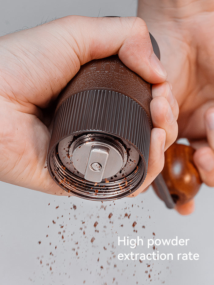 HiBREW Manual Coffee Grinder Portable High Quality Hand Grinder Mill Aluminium With Visual Bean Storage G4B