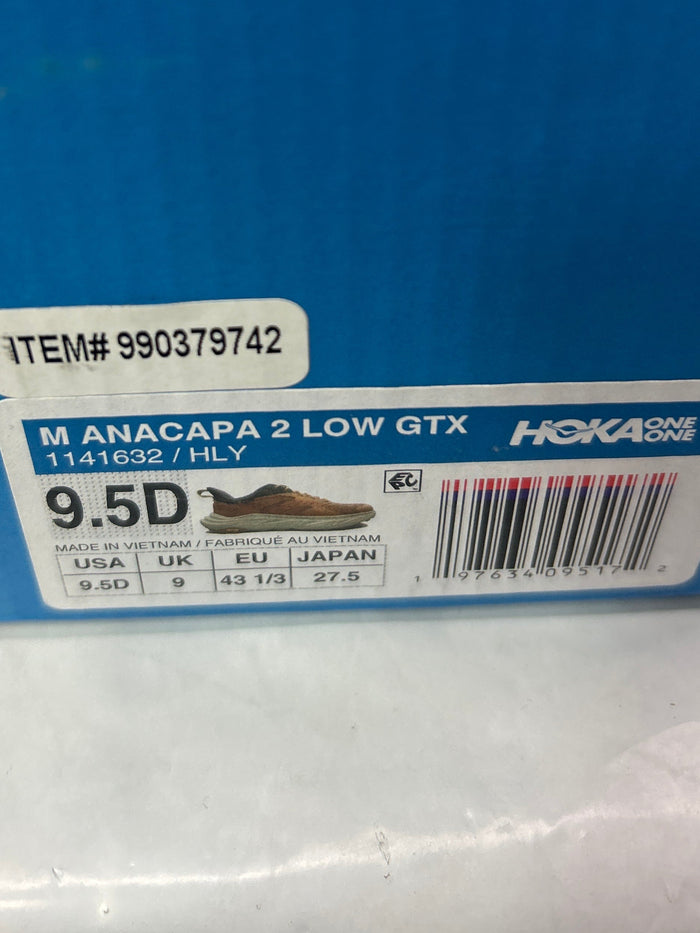 HOKA Men’s Anacapa 2 Low GTX HLY Size 9.5D *New