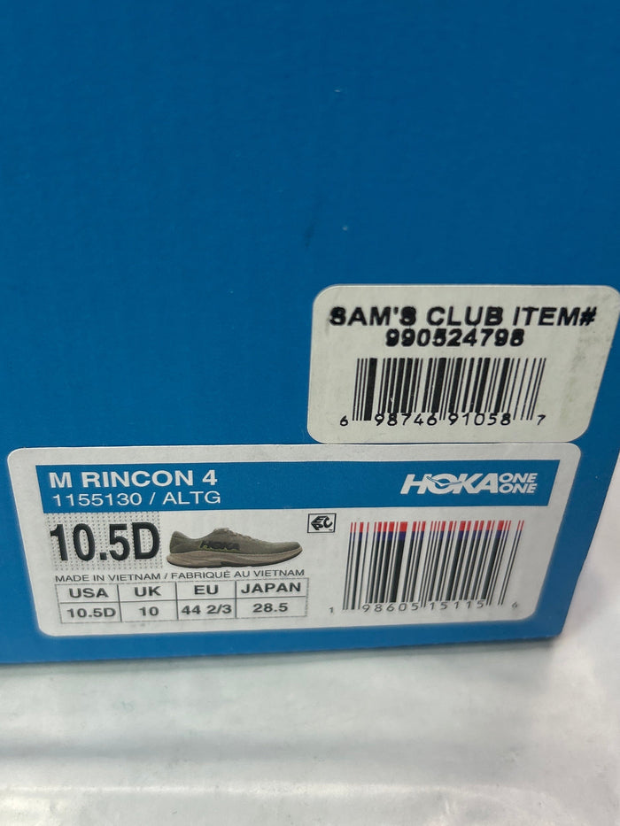 HOKA Men’s Rincon 4 ALTG Size 10.5D *New