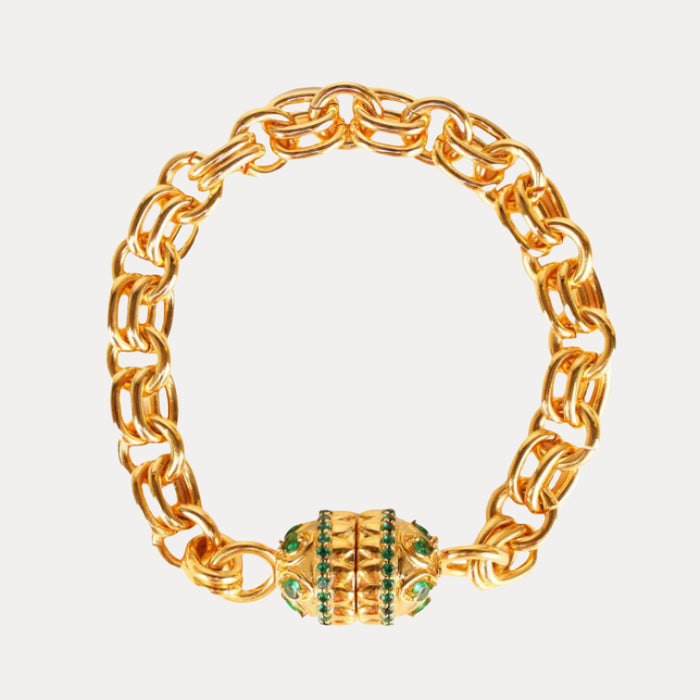 Emerald Holly Chain Bracelet For Women | BuDhaGirl