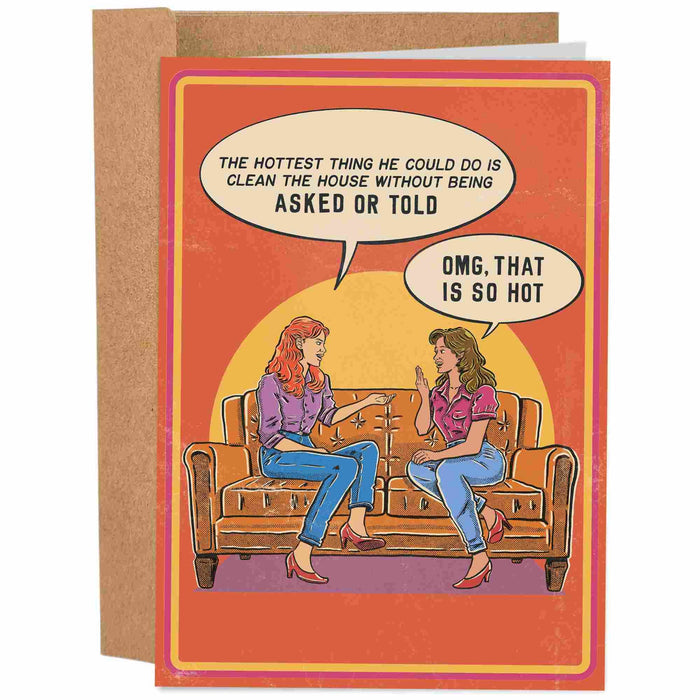 Hottest Thing He Could Do - Vintage Valentine's Day Card