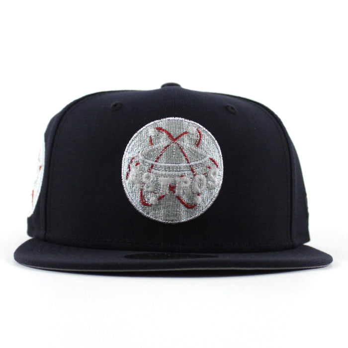 Houston Astros 1968 All Star Game New Era 59Fifty Fitted Hat (Metallic Iris Pack Navy Gray Under Brim)