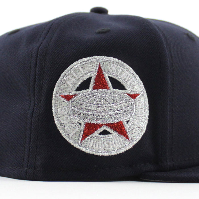 Houston Astros 1968 All Star Game New Era 59Fifty Fitted Hat (Metallic Iris Pack Navy Gray Under Brim)