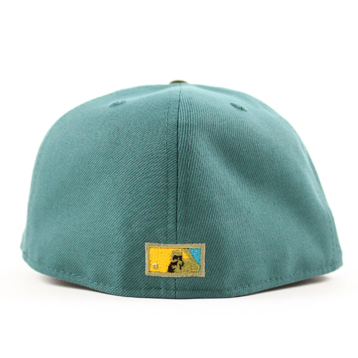 Houston Astros 1986 ALL STAR GAME New Era 59Fifty Fitted Hat (PINE NEEDLE GREEN DARK PEWTER RUST ORANGE Under Brim)