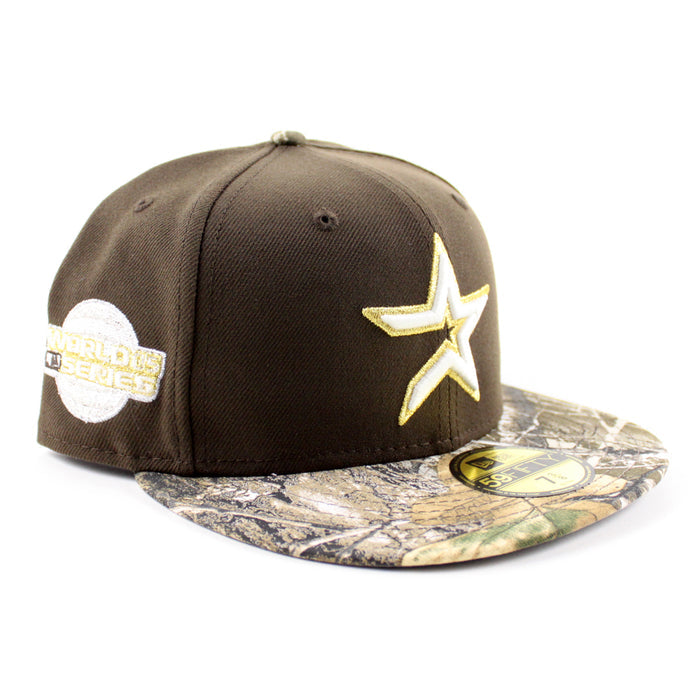 Houston Astros 2005 World Series New Era 59Fifty Fitted Hat (Walnut RealTree Camo Gray Under Brim)
