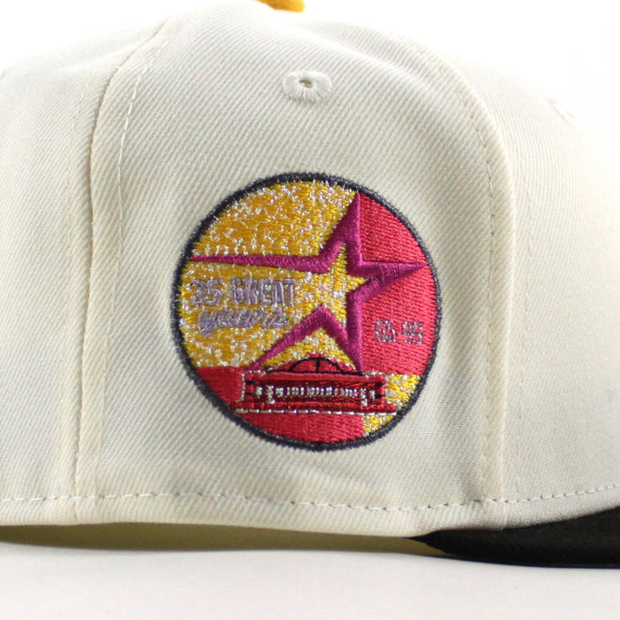 Houston Astros 35 Great Years New Era 59Fifty Fitted Hat (Chrome White Black Gray Under Brim)