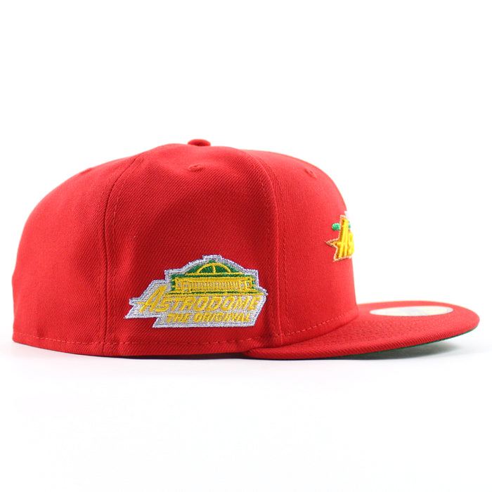 Houston Astros Astrodome New Era 59Fifty Fitted Hat (Red Green Under Brim)