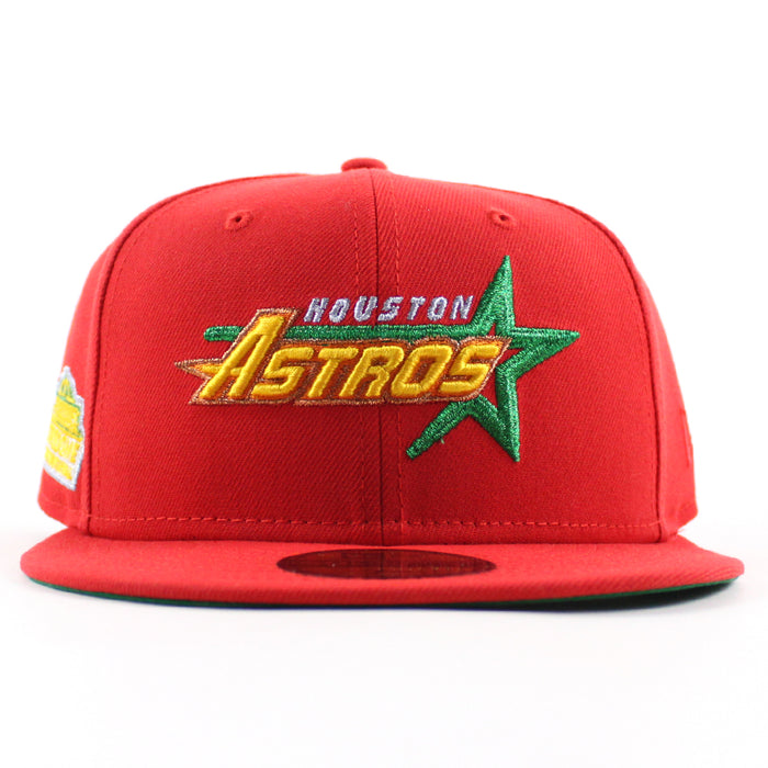 Houston Astros Astrodome New Era 59Fifty Fitted Hat (Red Green Under Brim)
