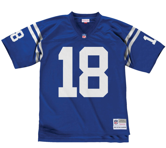 Indianapolis Colts #18 Peyton Manning Mitchell and Ness 1998 Replica Jersey