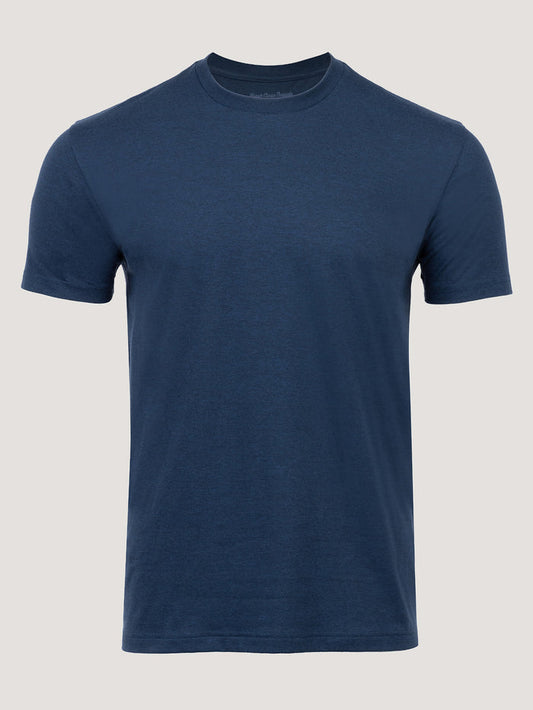 Indigo blue crew neck t-shirts | Deep blue hue, made for you