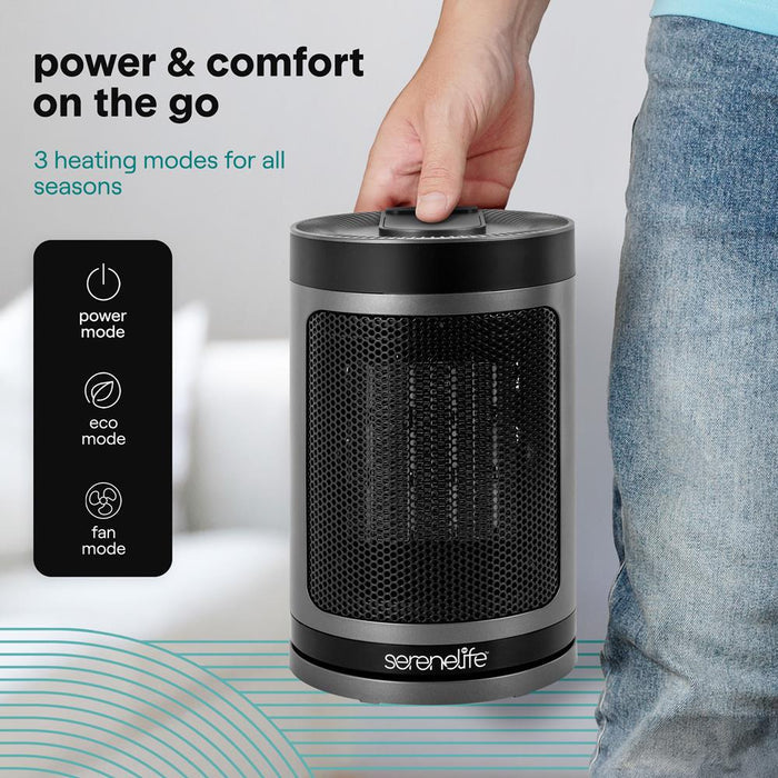 Indoor Electric Heater With Wi-Fi Function,Thermostat, Remote, Digital Display, 12H Timer (Gray)