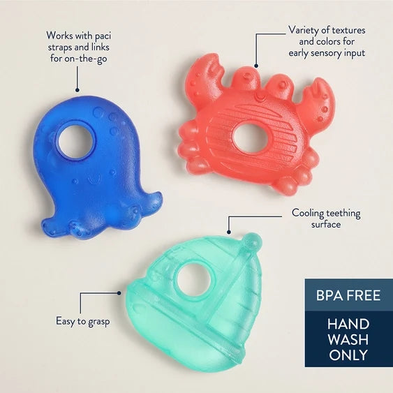 Itzy Ritzy Cutie Coolers Water Filled Teethers - Nautical