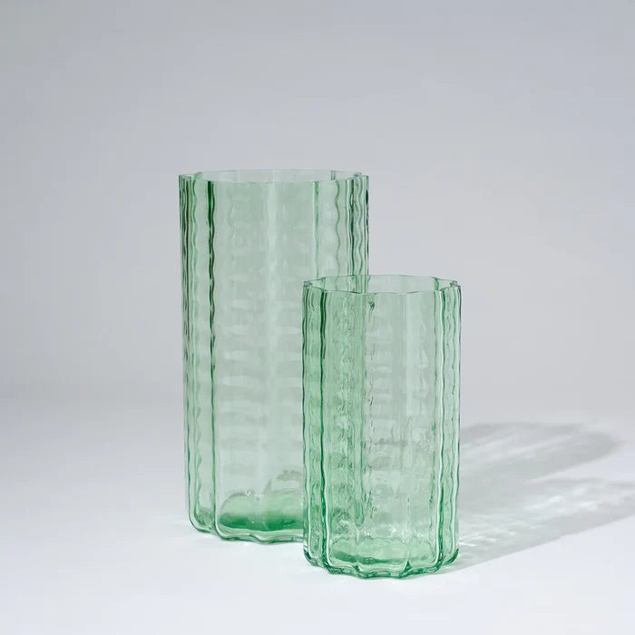 Jelly Glass Vase Large in Green by Marmoset Found