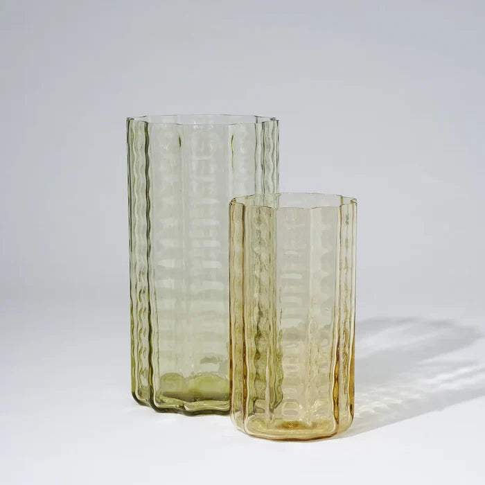 Jelly Glass Vase Large in Honey by Marmoset Found