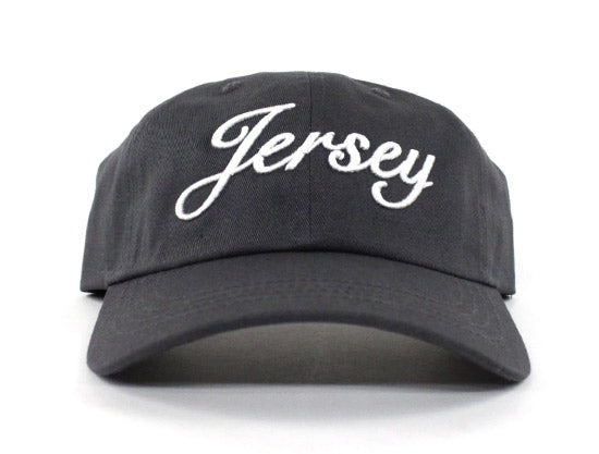 Jersey Dad Hat (Dark Gray White)
