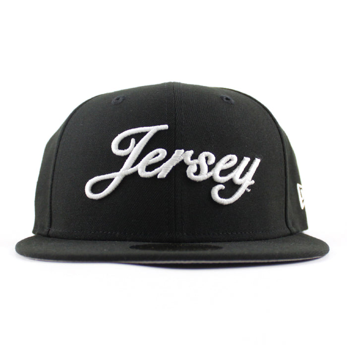 Jersey Script New Era 59Fifty Fitted Hat (Black Gray Under Brim)