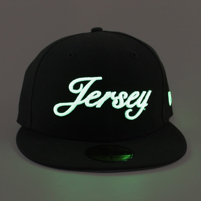 Jersey Script New Era 59Fifty Fitted Hat (Black Gray Under Brim)