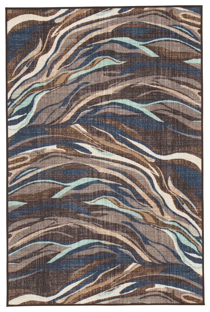 Jochebed R402792 BlueBrown Medium Rug