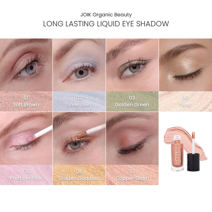 JOIK Organic Long Lasting Liquid Eye Shadow Nestemäinen Luomiväri - 07 Copper Glam