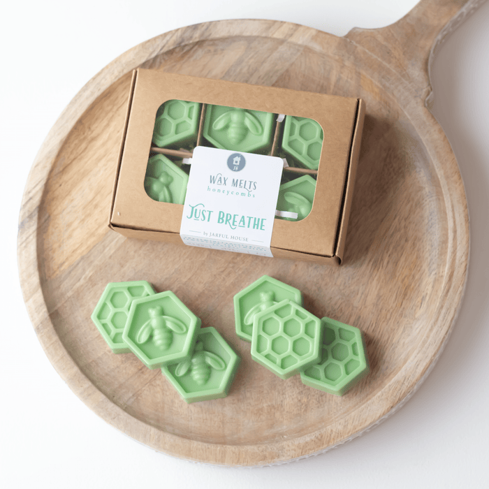 Just Breathe Wax Melts Honeycombs Pack of 6 - Eucalyptus + Lemon + Juniper - Jarful House