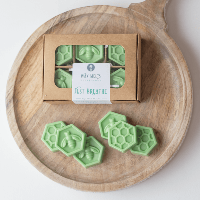 Just Breathe Wax Melts Honeycombs Pack of 6 - Eucalyptus + Lemon + Juniper - Jarful House
