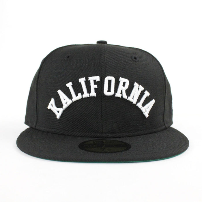 Kalifornia New Era Fitted 59FIFTY Hat (Black Green Under Brim)