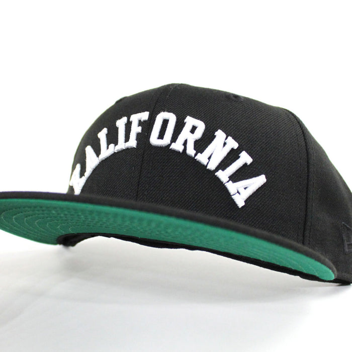 Kalifornia New Era Fitted 59FIFTY Hat (Black Green Under Brim)