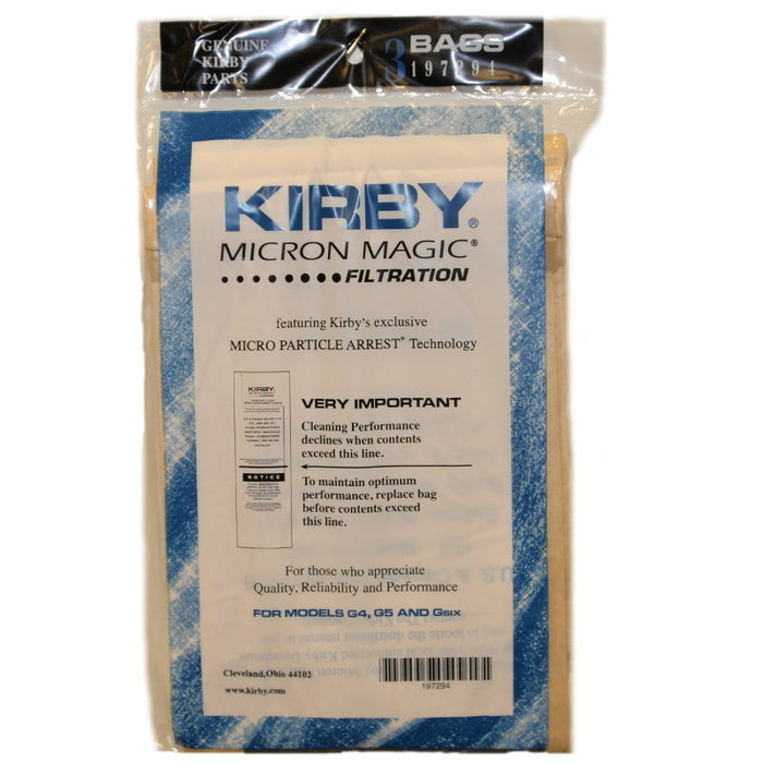 Kirby Vacuum Bags 3PK Part 197294S, 197289S
