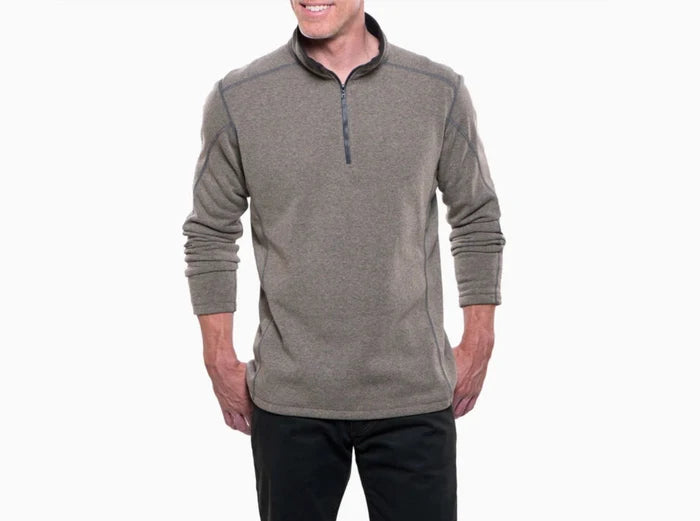 KÜHL Men's REVEL 1/4 Zip Fleece Sweater Sweatshirts & Hoodies KUHL Oatmeal 2XL Reg