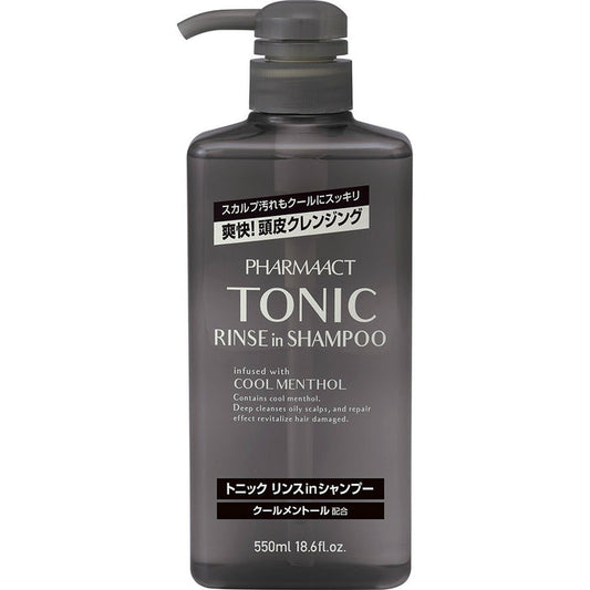 Kumano Yushi Pharmaact Cool Tonic Rinse-In Shampoo 550ml