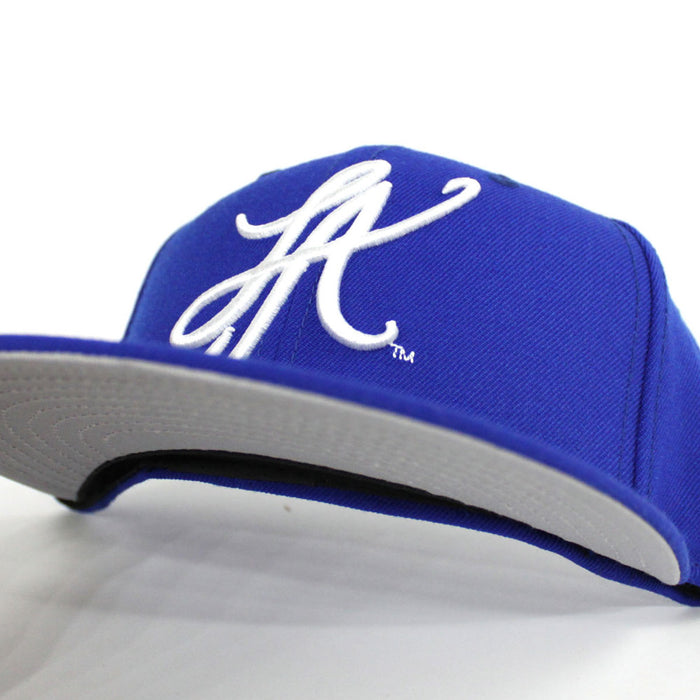 LA Script New Era 59Fifty Hat (LA DODGERS COLORS GRAY UNDER BRIM)