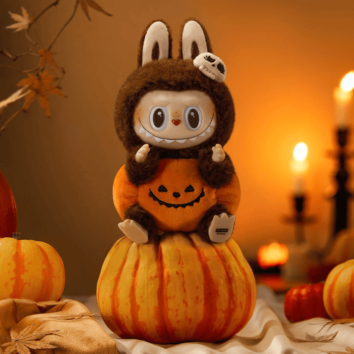 Pop Mart Plushie Labubu THE MONSTERS Sitting Pumpkin - Vinyl Plush Pendant
