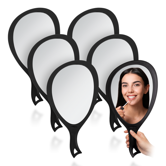 Large Oval Hand Mirror with Hanging Loop Hole On Handle - Is Bundle Multipack - AMAZON