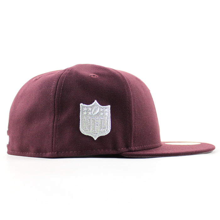 Las Vegas Raiders 60th anniversary New Era 59Fifty Fitted Hat (Maroon Gray Under Brim)