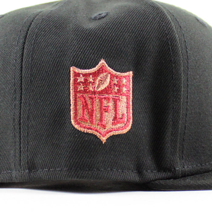 Las Vegas Raiders NFL Patch New Era 59Fifty Fitted Hat (Black Gray Under Brim)