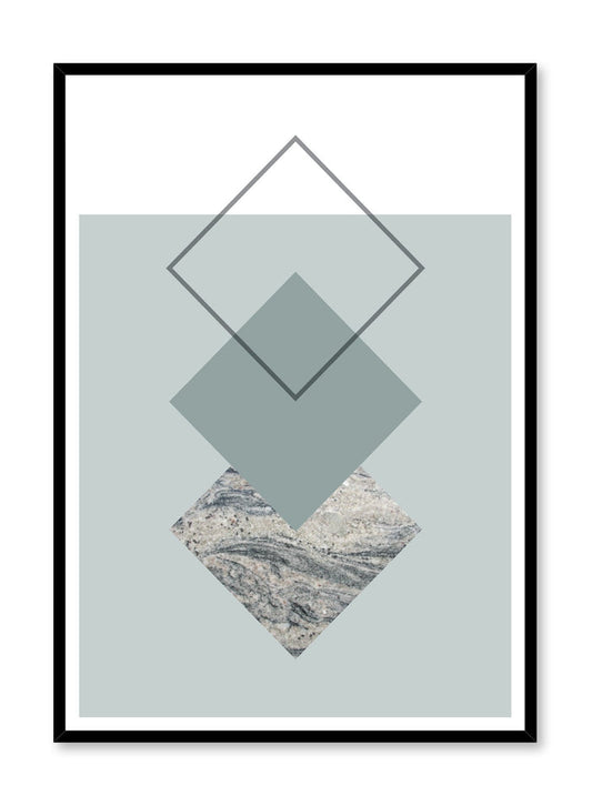 Scandinavian art print by Opposite Wall with trendy Laurel green and marble abstract graphic design