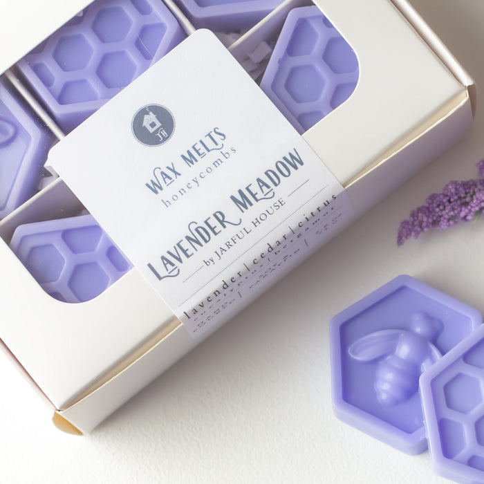Lavender Medows Wax Melts | Dried Lavender Honeycombs Melts Pack of 6 - Jarful House