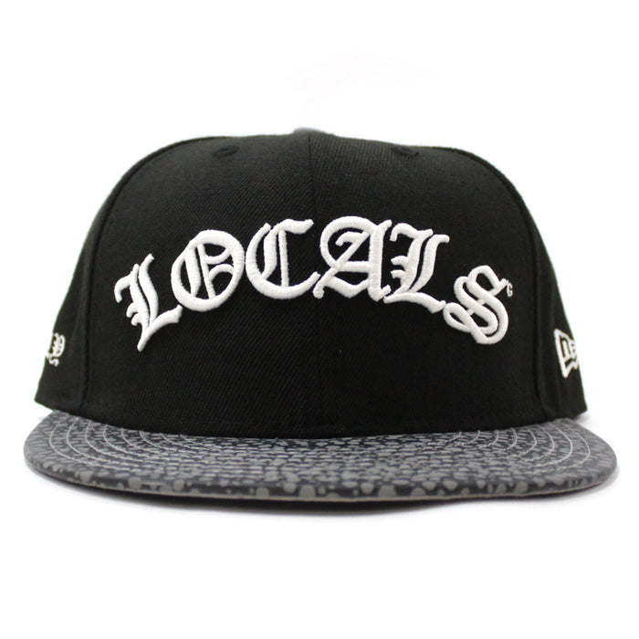 Locals Only New Era 59Fifty Fitted Hat (Black 3M Dot Gray Under Brim)