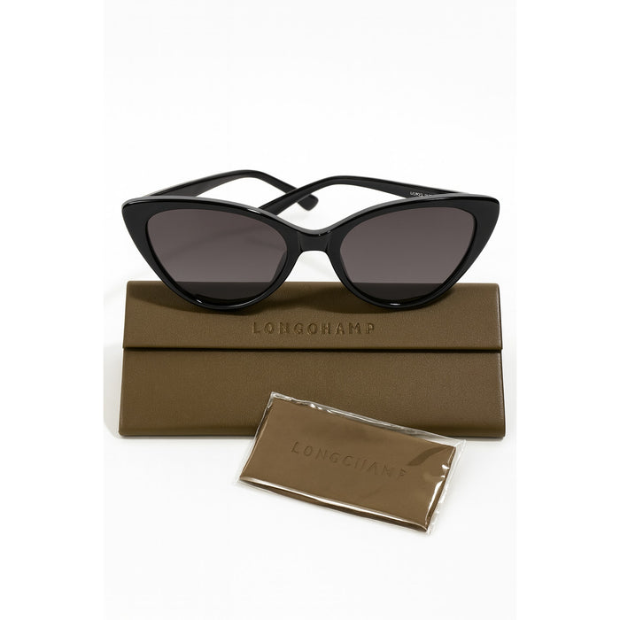 Longchamp Sunglasses LO 670 S 001 Black*Cat Eye*NEW in case with cloth