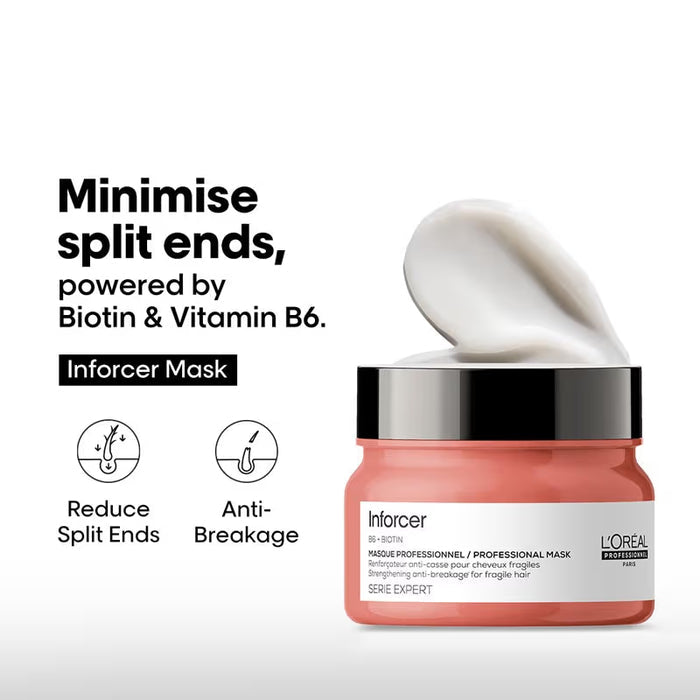 L'Oreal Professionnel Inforcer Mask for Reduced Hair Breakage (250 ml) With Biotin & Vitamin B6