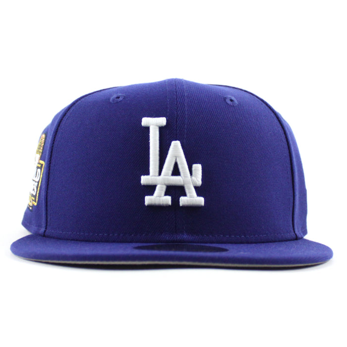 Los Angeles Dodgers 2024 World Series Champions New Era 59Fifty Fitted Hat (Dark Royal Blue Gray Under Brim)