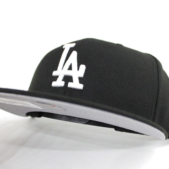 Los Angeles Dodgers New Era 9Fifty Snapback hat (Black White Gray Under Brim)