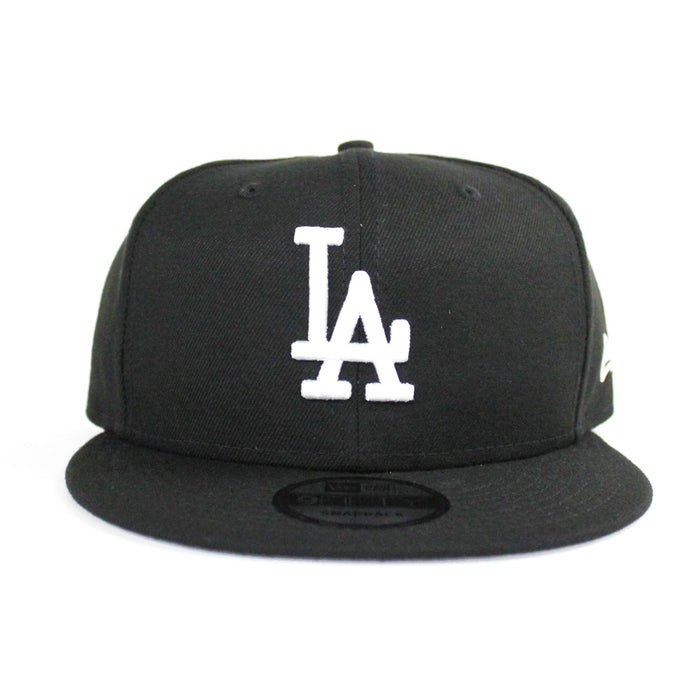 Los Angeles Dodgers New Era 9Fifty Snapback hat (Black White Gray Under Brim)