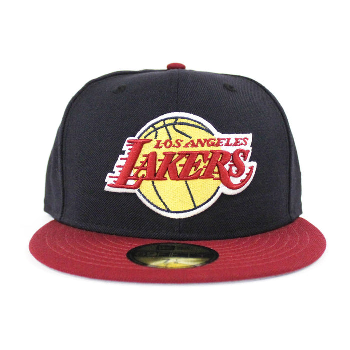 Los Angeles Lakers New Era 59Fifty Fitted Hat (Cleveland Cavaliers Color Gray Under Brim)