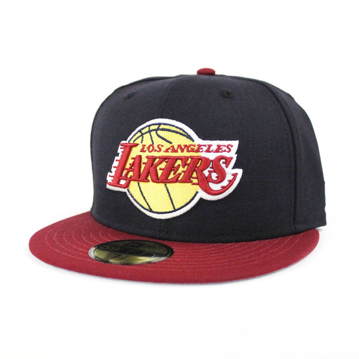 Los Angeles Lakers New Era 59Fifty Fitted Hat (Cleveland Cavaliers Color Gray Under Brim)