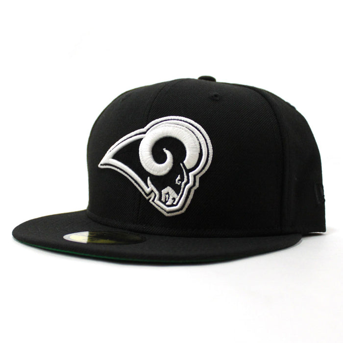 Los Angeles Rams New Era 59Fifty Fitted Hat (Black Green Under Brim)