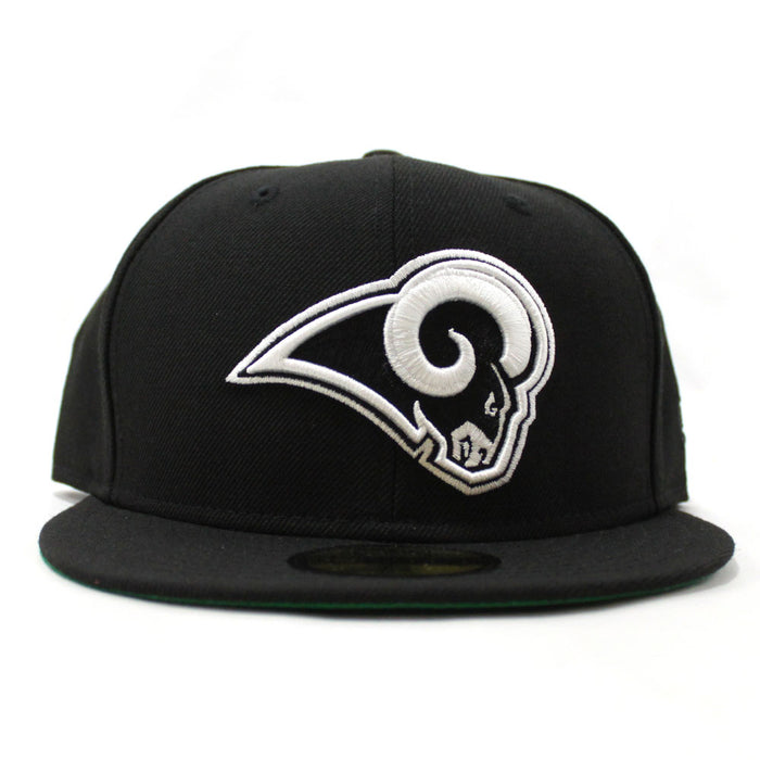 Los Angeles Rams New Era 59Fifty Fitted Hat (Black Green Under Brim)